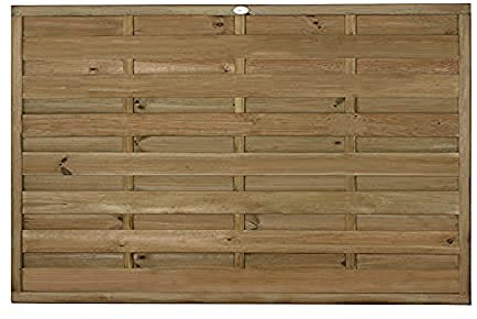 Forest Garden 1.8m x 1.2m Pressure Treated Decorative Europa Plain Fence Panel - Pack of 5