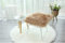 SWECOMZE Sitzkissen,Faux Lammfell Schaffell Sitzauflage Longhair Fell Optik Nachahmung Wolle Sofa Matte Lammfellimitat Teppich (Bohnenpaste,50 * 50cm)