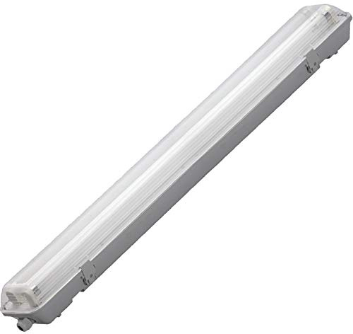 120 cm LED Wannenleuchte Feuchtraumleuchte Kellerleuchte werkstattleuchte inkl. 36W LED Röhre Kaltweiß IP65