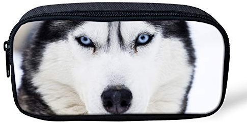 UOIMAG Federmäppchen mit Tier-Hund, Husky-Motiv, für Kinder, Schule, 1 Tasche, lässiger Schreibtisch-Organizer, Stifthalter-Tasche