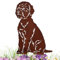 Terma Stahldesign Edelrost Hund Gartenstecker Lagotto, Handmade Germany, tolle gartendeko aus Rost-Metall, deko rostoptik, Rostfiguren Tiere, rostfiguren Garten, Rostdeko