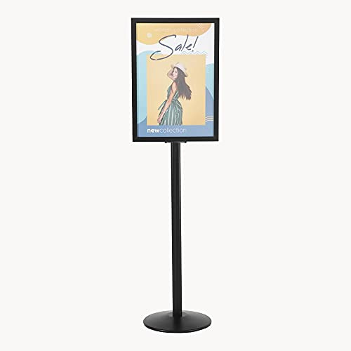 DISPLAY SALES Infoständer Sign in DIN A1 | Doppelseitiger Plakatständer | Flyerständer in schwarz | Schilderhalter Infodisplay