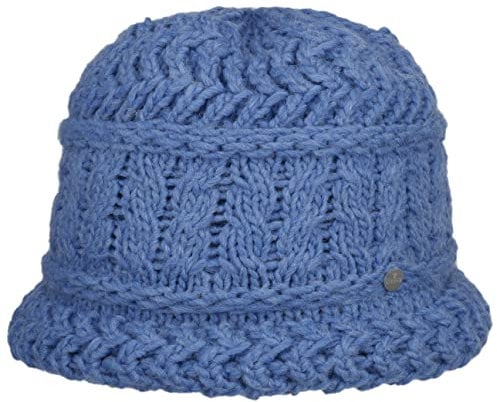 LIERYS Classico Strickhut Damen Glockenhut mit Schurwolle Made in Germany Herbst Winter hellblau One Size