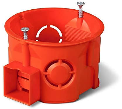 Unterputzdose 60mm Anschlußplatte mit Schrauben rot PK-60 PRO 0284-01 /90Stk/ Elektro-Abdeckplatte 5901752632127