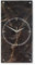 Kreative Feder Designer-Wanduhr Brown Marble aus Stein mit Zeigern aus gebürstetem Aluminium - Designeruhr aus Stein mit flüsterleisem Uhrwerk (Brown Marble, leises Funkuhrwerk)