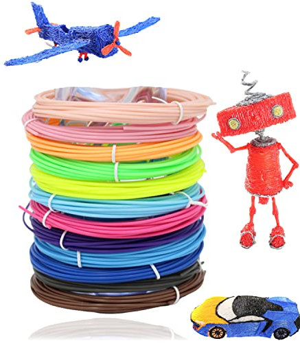 KUNSTIFY PLA Filament 1,75mm für 3D Stift und 3D Drucker Zubehör (12 Farben Set)