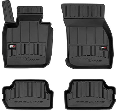OMAC Gummi Fußmatten für Mini Cooper F55 F56 F57 2014-25 Premium TPE Schwarz 4X