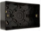 Art Deco Emporium Double 25mm Wall Pattress Box Mount in Vintage Period Style Bakelite Dark Brown Part of The New Exalt V2.0 Brand. Fits Standard UK Double Plug Socket or Double Switch Plate