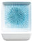 H&H Neptune Piatto Quadro/Fondo in Porcellana, 19cm, Design Moderno ed Elegante, Blu Sfumato