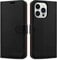 iCatchy for iPhone 14 Pro (6.1) Case Leather Wallet Book Stand view Magnetic Protect Flip Cover Compatible with for iPhone 14 Pro (Black)