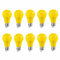 Jiotouhu 10er E27 Farbige Glühbirnen LED 3W 25Watt Leuchtmittel Birnenform, A60 Leuchtmittel, 220-240V AC, für Außen & Innen - Party & Biergarten, Gelb