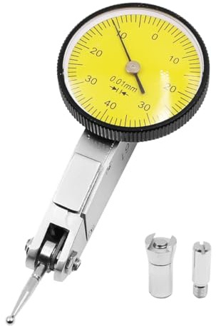 VOANZO Zifferblattanzeige 0,01 mm Präzisionszifferblatt Testanzeige Hebel Messuhr Bereich 0-0,8 mm für Messungen während der Bearbeitung Montage und Inspektion