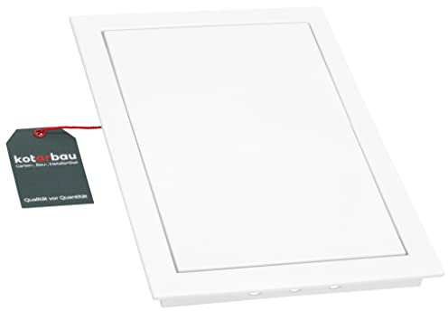 KOTARBAU® Trappe de Visite 20 x 30 cm pour Peinture en Plastique Blanc Trappe d'inspection Porte d’accès placo Plafond trappes