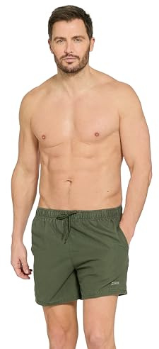 Zoggs Mens Ecodura (Enzyme Washed Short) Mosman Washed 15 Shorts, Khaki, L
