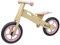 Robincool Vélo sans Pédales Montessori Little Pilot 85x37x52 cm Draisienne en Bois Éco Réglable 3 Hauteurs Couleur Rose