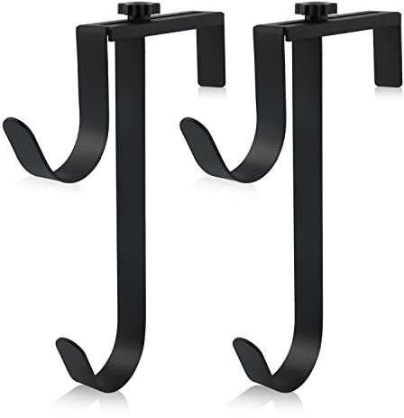 AIEX 2PCS Double Pool Pole Hanger Hooks, Adjustable Rustproof Fence Hooks