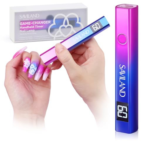 Saviland UV Lamps for Gel Nails: UV Light for Nails LED Nail Lamp Portable Mini Nail Dryer for Curing Gel Nail Polish Nail Glue USB Nail Art for DIY Manicure - 12W