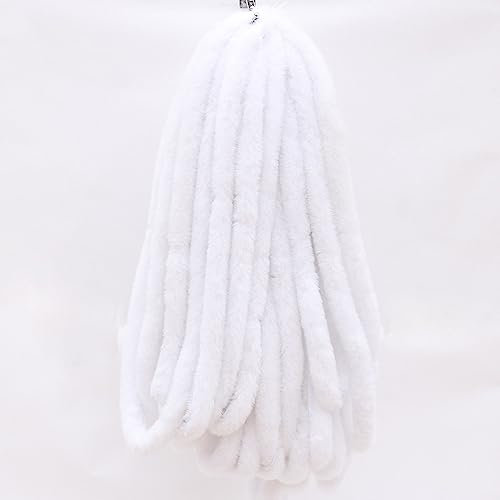 Wambere 10 m 5 cm Kunstfell Band Kunstfell Bordüre Kunstpelz Kunstfell Band Dekoband Handwerk Plüschband Kleidung Liefert Für DIY-Handwerksnähen, Geschenkdekoration, Kleiderdekoration,Weiß
