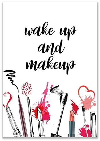HLSHOE Nordic Wecke Up Makeup Aquarell Leinwand Drucke Malerei Wand Kunstwerk Poster Modern for Wohnzimmer Wohnkultur Bilder (Color : C, Size : 21x30cm No Frame)