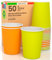 50 Bicchieri in Carta 200ml Mix Action Ecologici Biodegradabili Monouso Made in Italy Asporto Bevande Calde Acqua - MIX di Colori Giallo Arancione - Prodotto e Confezionato in Italia
