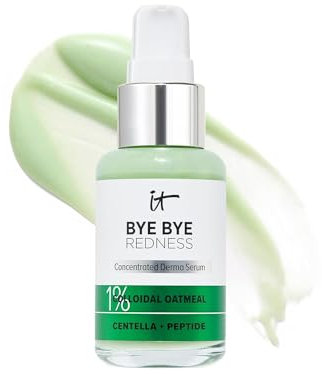 IT Cosmetics Bye Bye Redness Serum, Hautberuhigendes Serum zur Milderung von Rötungen, Für ein ebenmäßigeres Hautbild, Auch bei empfindlicher und zu Rosacea oder Ekzemen neigender Haut