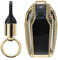 kwmobile Autoschlüssel Hülle kompatibel mit BMW Display Key Autoschlüssel Hülle - Schlüsselhülle mit Key Ring Anhänger - Cover Gold Schwarz
