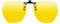 Polarisierte Nachtfahrbrille Clip für Brillenträger Blendschutz Polarisierte Sonnenbrille Clip UV400 Schutz HD Gelbe Gläser Unisex Geeignet für Autofahren bei Nacht, Regen, Nebel