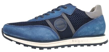 bugatti Cirino Herrenschuhe Für lose Einlagen sportlicher Schnürer Blau, Schuhgröße:42 EU
