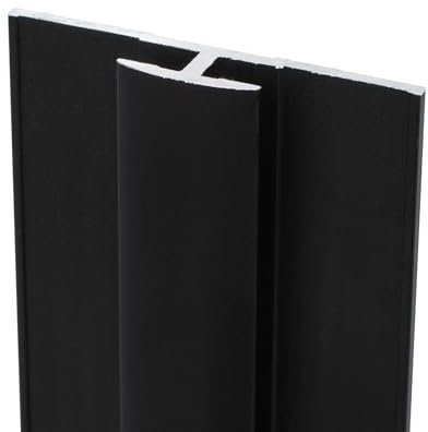 Schulte profilé de jonction 210 cm noir, pour panneau mural de salle de bain DécoDesign, revêtement décoratif douche, recoupable adaptable à la hauteur du panneau