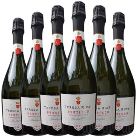 Teresa Rizzi Spumante Glera Brut Prosecco 75 cl Weißer Sekt (Karton mit 6 Flaschen von 75 cl)