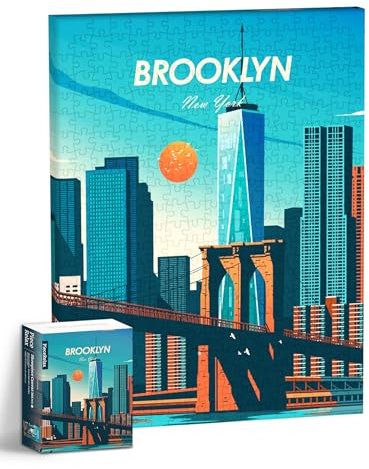 PieceRelax Puzzle Wandbild – Studio Inception - Days in New York - Brooklyn | 366 Teile | DIY-Puzzle zum Aufhängen | Wanddeko für Zuhause & Büro [HN1402]