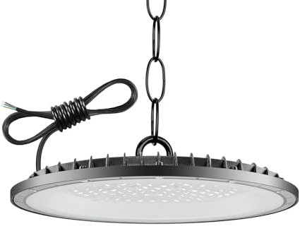 1Pack UFO High Bay Lumière 500W, 20000LM Spot High Bay Lumière Blanc Froid 6500K Projecteur LED Industriel, Étanche IP65 UFO LED Spot Intérieur pour Usine Atelier Garage