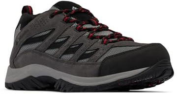 Columbia Men's Crestwood Hiking Shoe, Dark Grey/Mountain Red, 9.5 UK