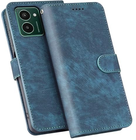 YSONCHAN Flip Hülle für Nokia HMD Pulse/Pulse+/Pulse Pro, PU Leder Handyhülle mit Magnetisch, Wallet Stoßfeste Schutzhülle with RFID Blockierung. Blau