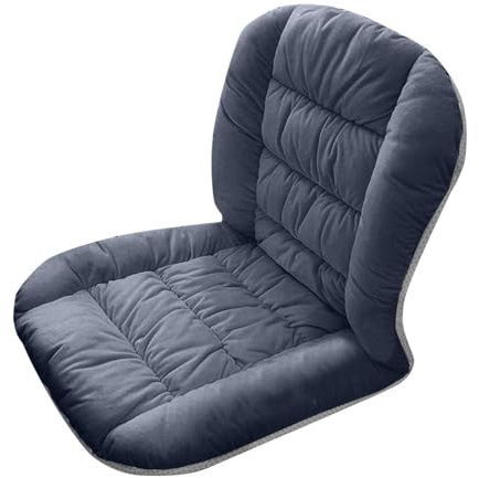 Stuhlkissen mit Rückenteil Sitz, Ergonomisches Bürokissen, Rückenkissen mit Bänder, Winter Dicker Warme Auflage Polsterauflage Gartenstuhl für Stühle Bänke in Haus und Garten, Grau
