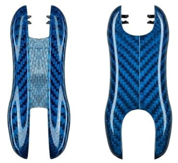 Étui de protection pour clé télécommande de voiture en fibre de carbone avec porte-clés, Compatible Pour Porsche Panamera 911 Macan Taycan Cayenne Coupé