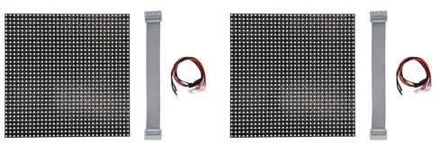 Feeuid 2 Stück P6 LED-Display-Panel für den Außenbereich, 32 x 32 Pixel, LED-Display-, 192 x 192 mm, 1/4 Scannen, RGB-Farbdisplay
