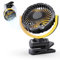 Clip on Fan Battery Powered,Small Portable USB Rechargeable Powerful Desk Table Fans,360 Degree Rotating Folding,Mini Quiet Personal Cooling Fan Clip on Car/Golf Cart/Treadmill for Camping Home,Yellow