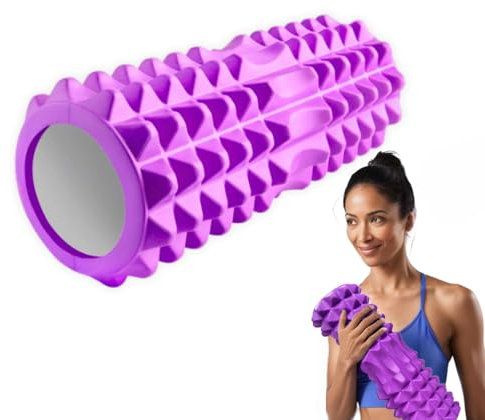 Foam Roller, Rouleau de Massage musculaire pour jambes, dos, bras, rouleau de massage musculaire profond pour libérer la tension musculaire 30 x 8 cm, Pilates, yoga, rouleau en mousse pour thérapie