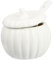 Amosfun 1 ciotola creativa per zuppa di zucca con coperchio e cucchiaio, pentola in ceramica per stufato per una elegante ciotola per zuppa domestica per uso domestico cucina uso microonde lavabile in