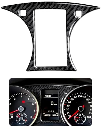 Auto Armaturenbrett Carbon Fiber Panel Cover Trim Aufkleber Kompatibel mit Volkswagen Golf (2010-2014)/Golf GTI (2010-2014)/Golf Plus (2010-2014)/Golf R (2010-2014) Interieur Zubehör