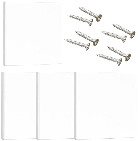 12 Stück Blindabdeckung Steckdose, Steckdosenabdeckung Weiß, Lichtschalter Abdeckung, Abdeckung Steckdose für DIY-Liebhaber, Schnelle Renovierung, 4 Schrauben, 8 Klebebänder