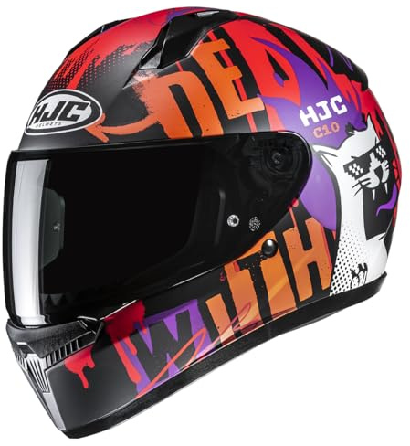 HJC, C10 FOP MC7SF Children's Full Face Motorcycle Helmet, L