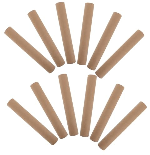 SHINEOFI 12 Stück Packung Versandröhren aus Kraftkarton 30cm X 4cm mit Deckel Papprollen für Poster Dokumente und Kunstwerke Schutzröhre für Baupläne und Archivierung