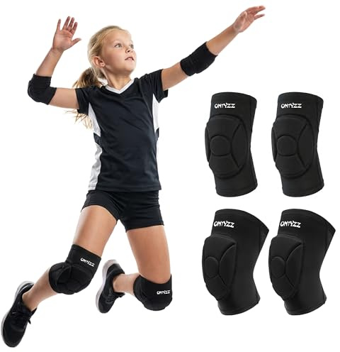 ONTYZZ Genouillere pour Enfant Coudière Enfant Légères Respirantes Sport Protection Ensemble pour Volleyball Basketball Lutte Snowboard Danse Vélo