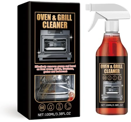 Oven Cleaner Heavy Duty, Professional Oven and Grill Cleaner Spray 100ml, Powerful Kitchen Grease Remover Foam for Ovens, BBQs, Air Fryers & Racks, Fast Acting Deep Cleaning Formula(1pc)