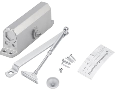 Baxnore Premium-Hochleistungs-Brandschutz-Automatik-Obentürschließer, verstellbarer Öffner für gewerbliche Industrietüren mit einer Tragfähigkeit von 45 kg bis 75 kg