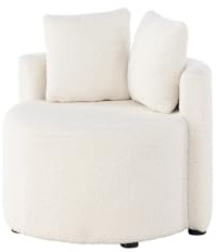 FURNLUX Kinder-Sofa, Beige Teddy-Stoff, 59x56x45 cm, 7 kg, 2-Sitzer, Montage erforderlich, mit Montageanleitung, FSC®-Zertifiziert
