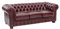 Woodkings® Chesterfield Sofa 3-Sitzer Vintage Echtleder Couch Bürosofa Polstermöbel 3 Sitzer antik Designsofa Federkern Unikat Herrenzimmer englisches Leder Stilsofa Clubsofa (antik rot)