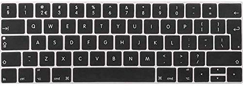 FINDING CASE (EU Layout) keyboard skin cover for MacBook Pro with Touch Bar 13inch A1989/A1706 & MacBook Pro 15 Inch with Touch Bar A1990/A1707, Adhesive Protector Keyboard Protective Film (Black)